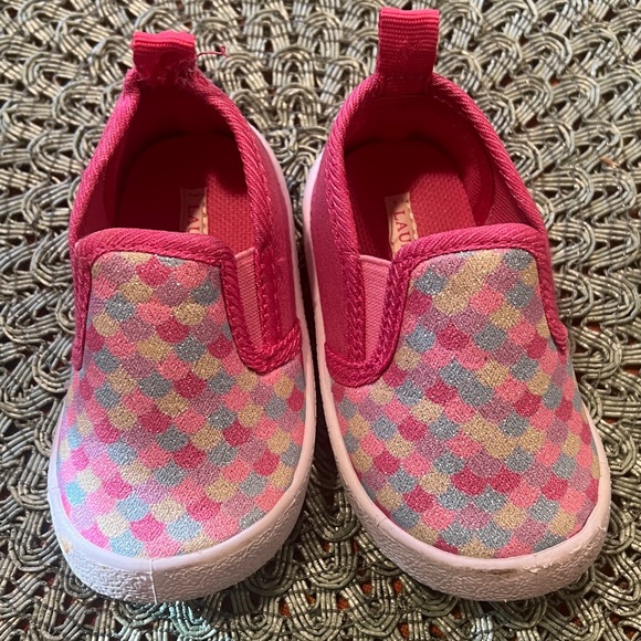 Laura Ashley Other - Laura Ashley size 3 Pink and Blue Checkered Kids Sneakers. Worn once